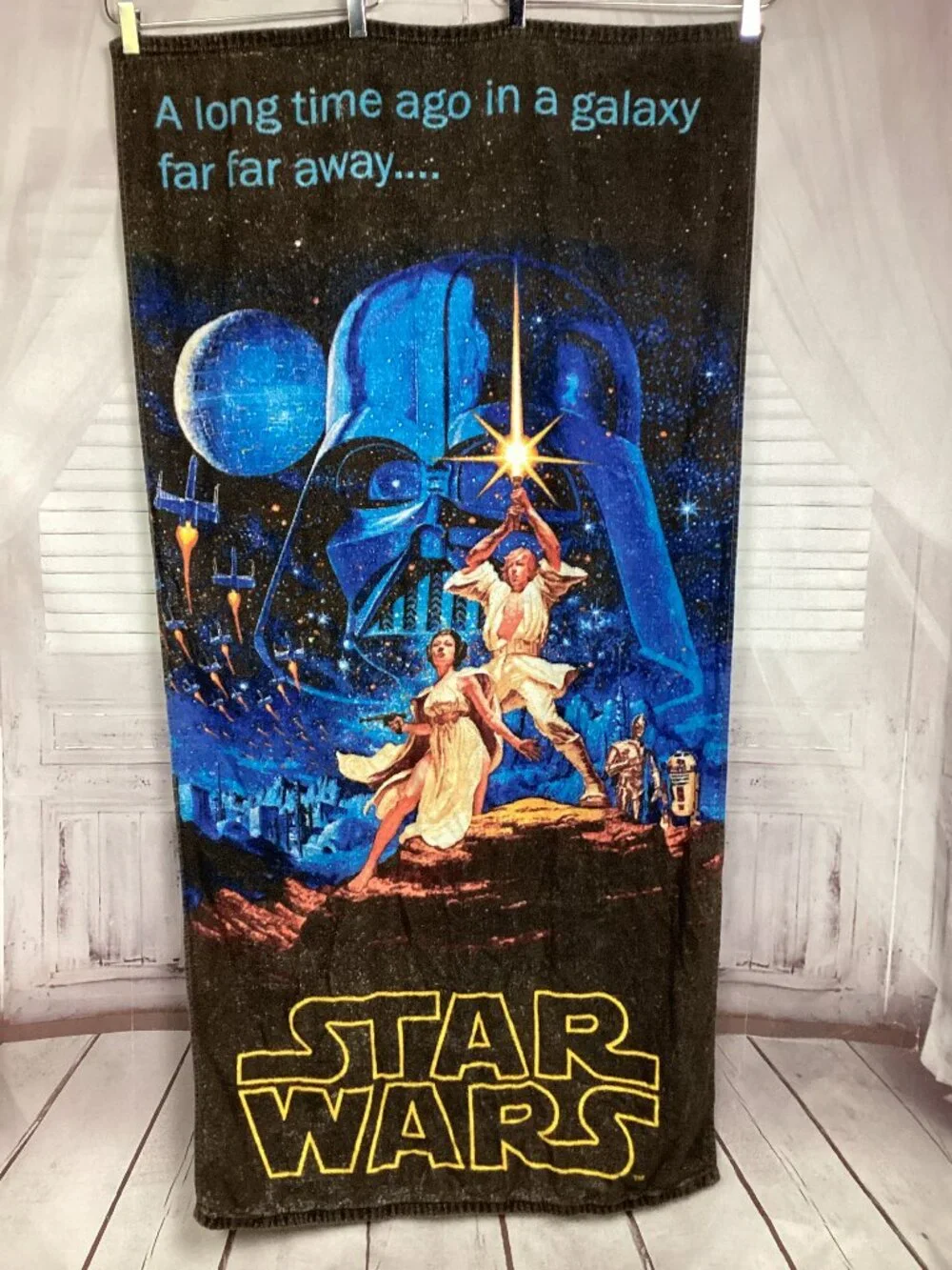 Vintage 70s Star Wars Beach Towel Original Star Wars “A New Hope”